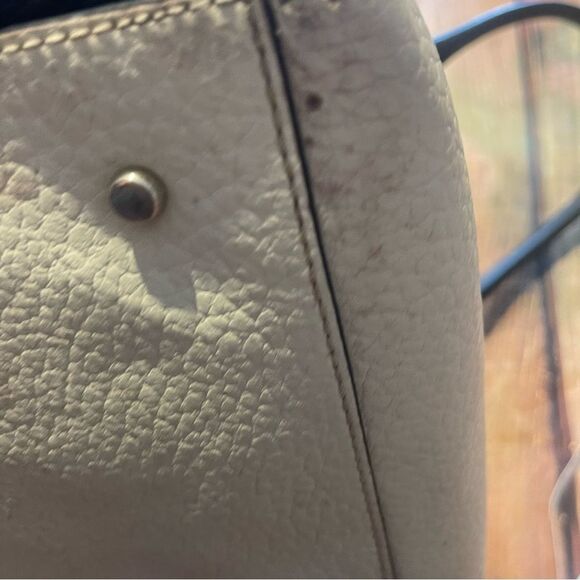 Kate Spade Southport Avenue Lydia bag Cream/black Pebbled Preowned - Picture 15 of 16